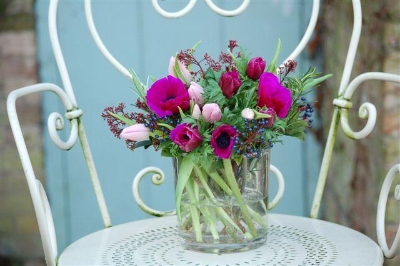 Vase of Seasonal Flowers